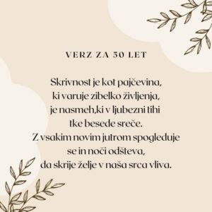 Najlepši verzi in misli za 50 let (Abrahama) - Optimian.si