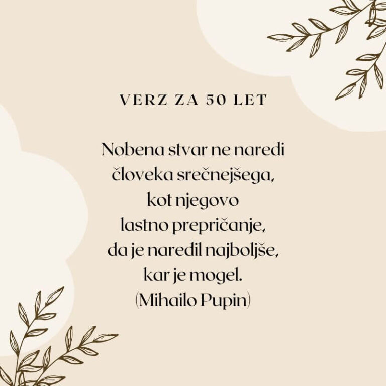 Najlepši verzi in misli za 50 let (Abrahama) - Optimian.si