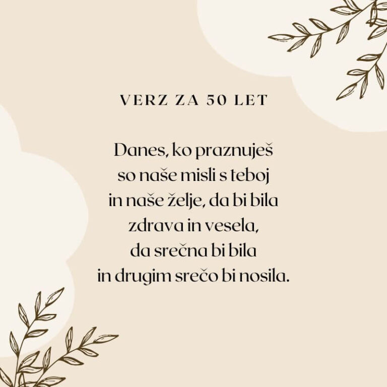 Najlepši verzi in misli za 50 let (Abrahama) - Optimian.si